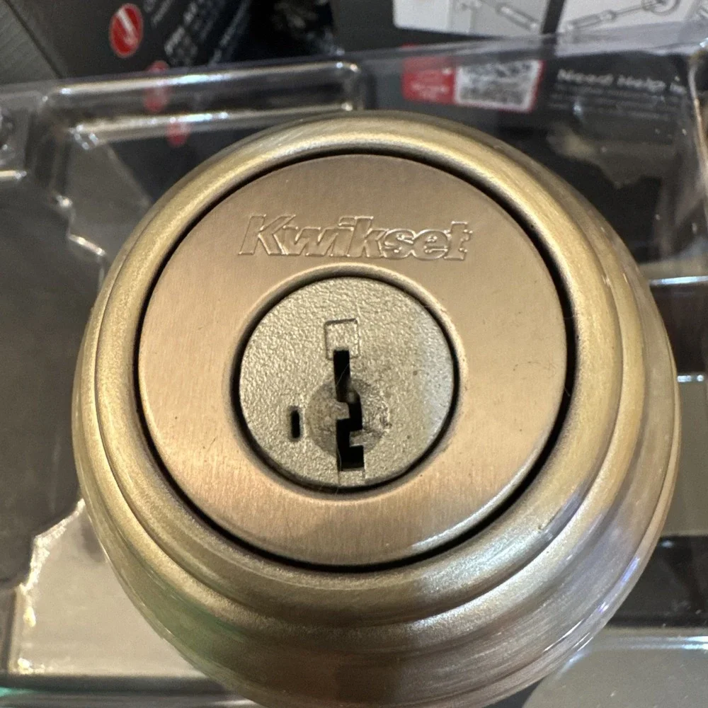 Kwikset‎ Single Cylinder Deadbolt Lock SmartKey Microban Satin Nickel 99800-123
